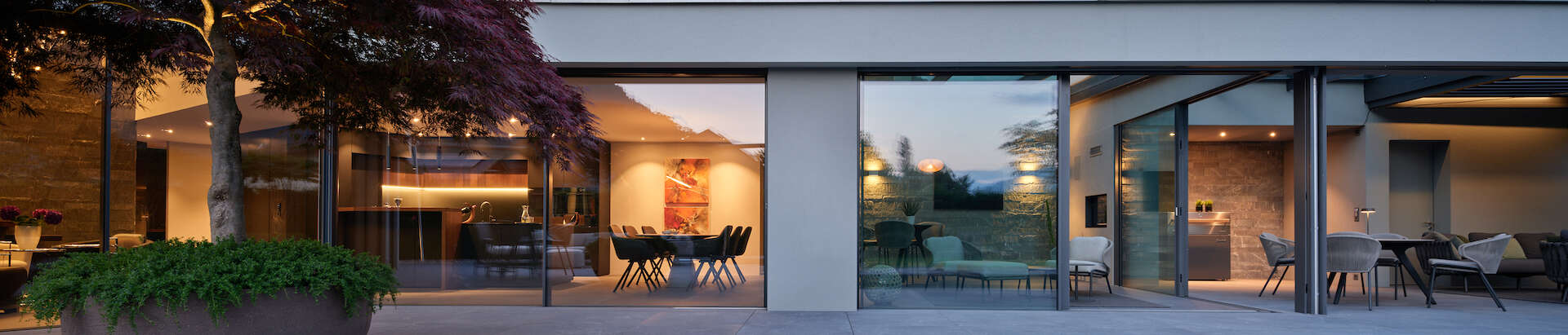 Modern villa with extremely secure sliding windows