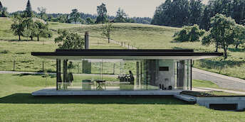 Glass houses and pavilions
