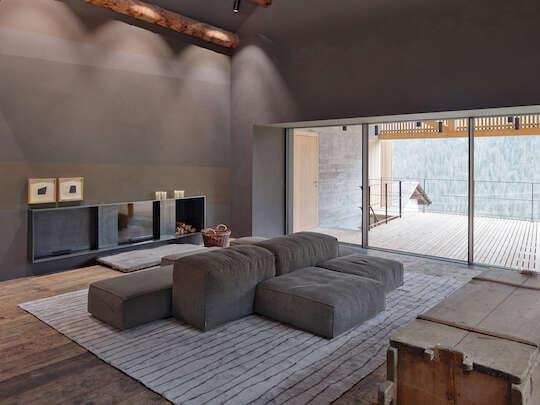 Luxury chalet with wellness and relaxation area by the fireplace